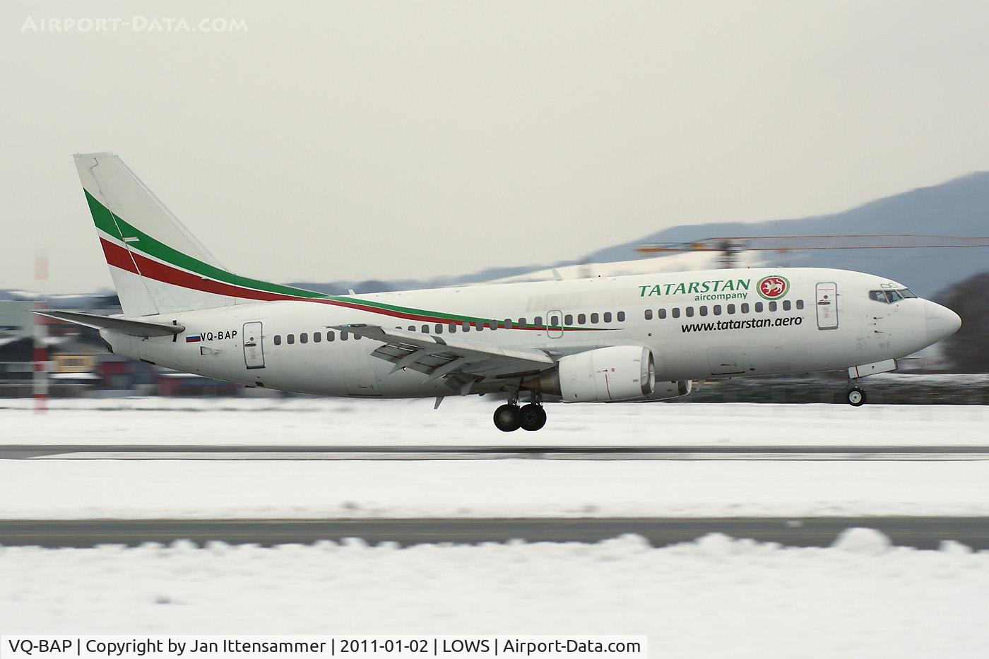 VQ-BAP, 1990 Boeing 737-322 C/N 24665, Wintercharter @ LOWS