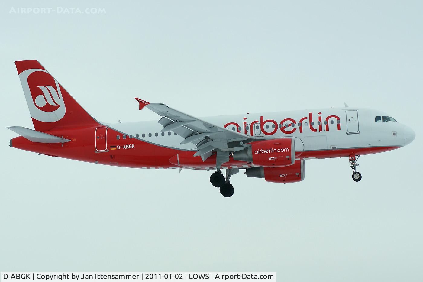 D-ABGK, 2008 Airbus A319-112 C/N 3447, D-ABGK @ LOWS