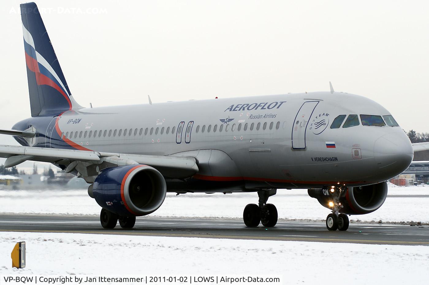 VP-BQW, 2006 Airbus A320-214 C/N 2947, Wintercharter @ LOWS