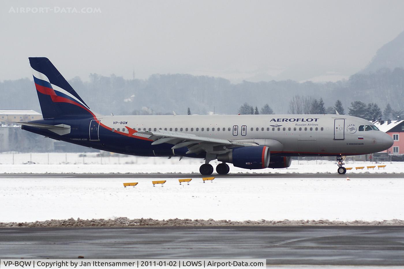 VP-BQW, 2006 Airbus A320-214 C/N 2947, Wintercharter @ LOWS