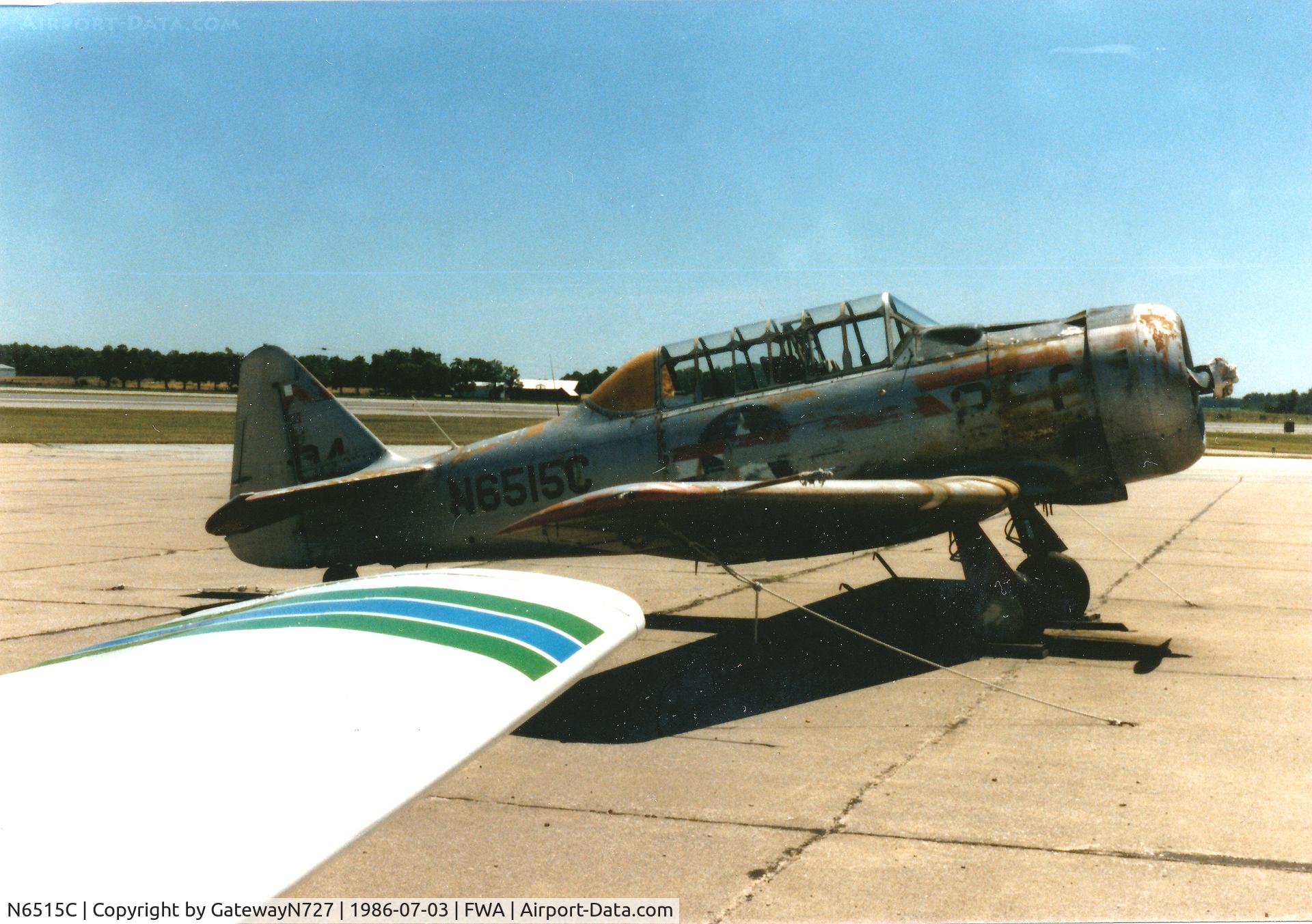 N6515C, 1959 North American SNJ-6 Texan C/N 121-43167, Flew with the USAF, then the Navy.