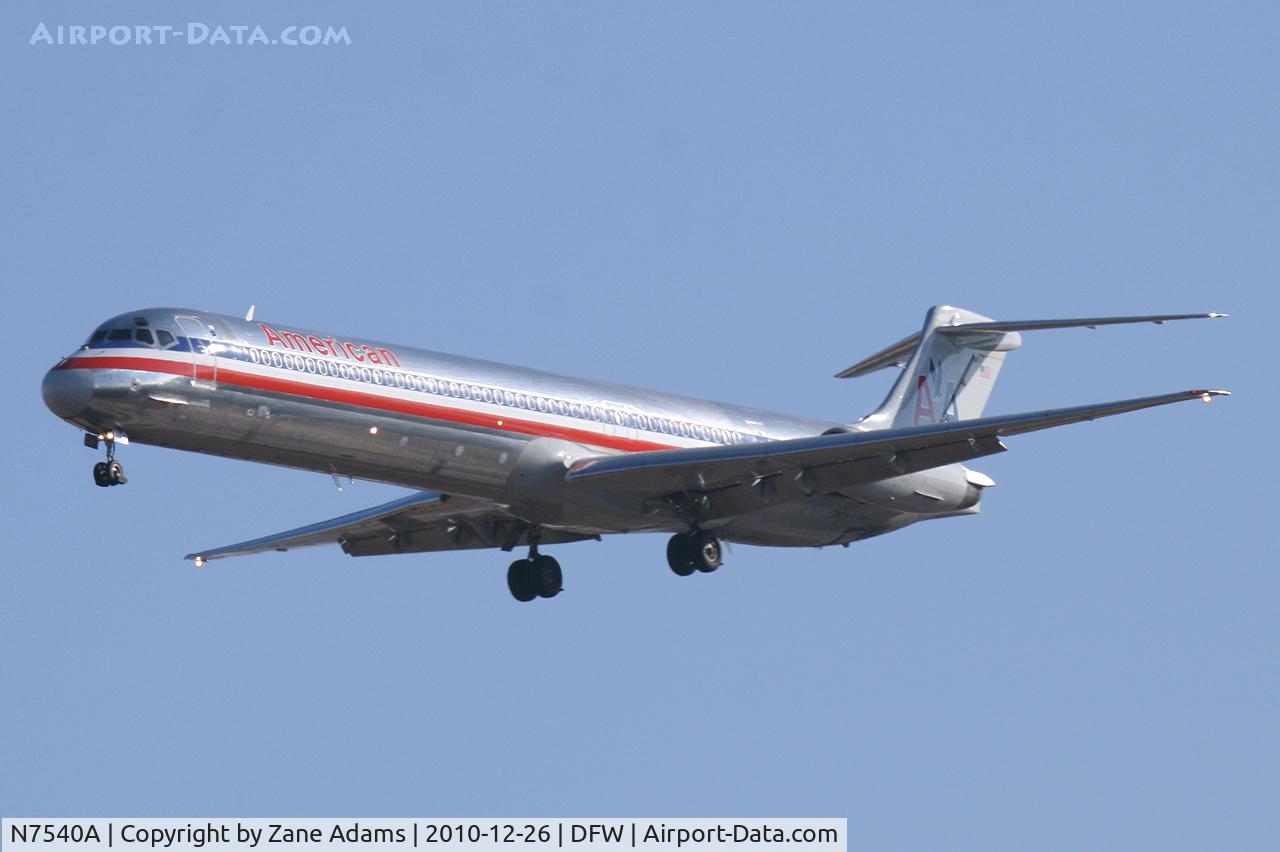 N7540A, 1990 McDonnell Douglas MD-82 (DC-9-82) C/N 49994, American Airlines at DFW Airport