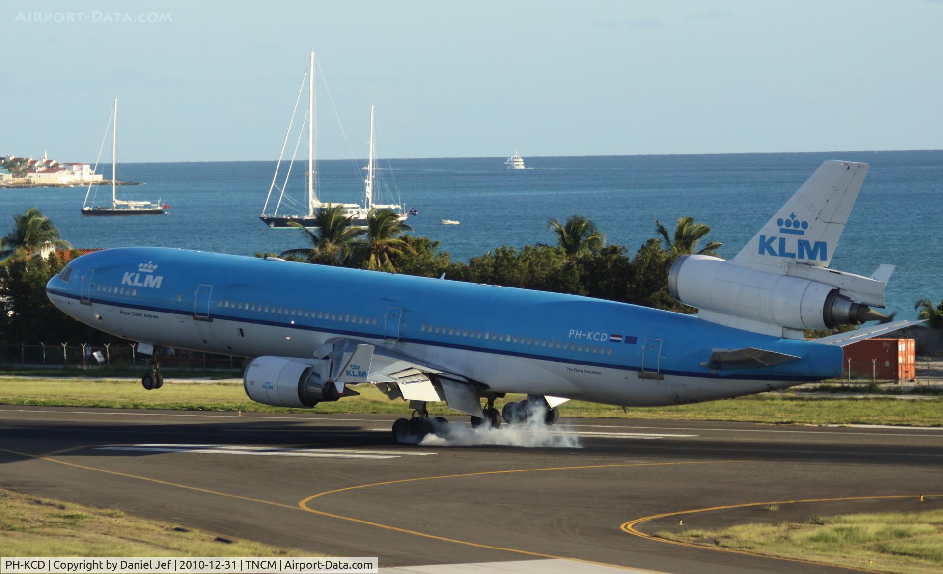PH-KCD, 1994 McDonnell Douglas MD-11 C/N 48558, KLM PH-KCD landing at TNCM