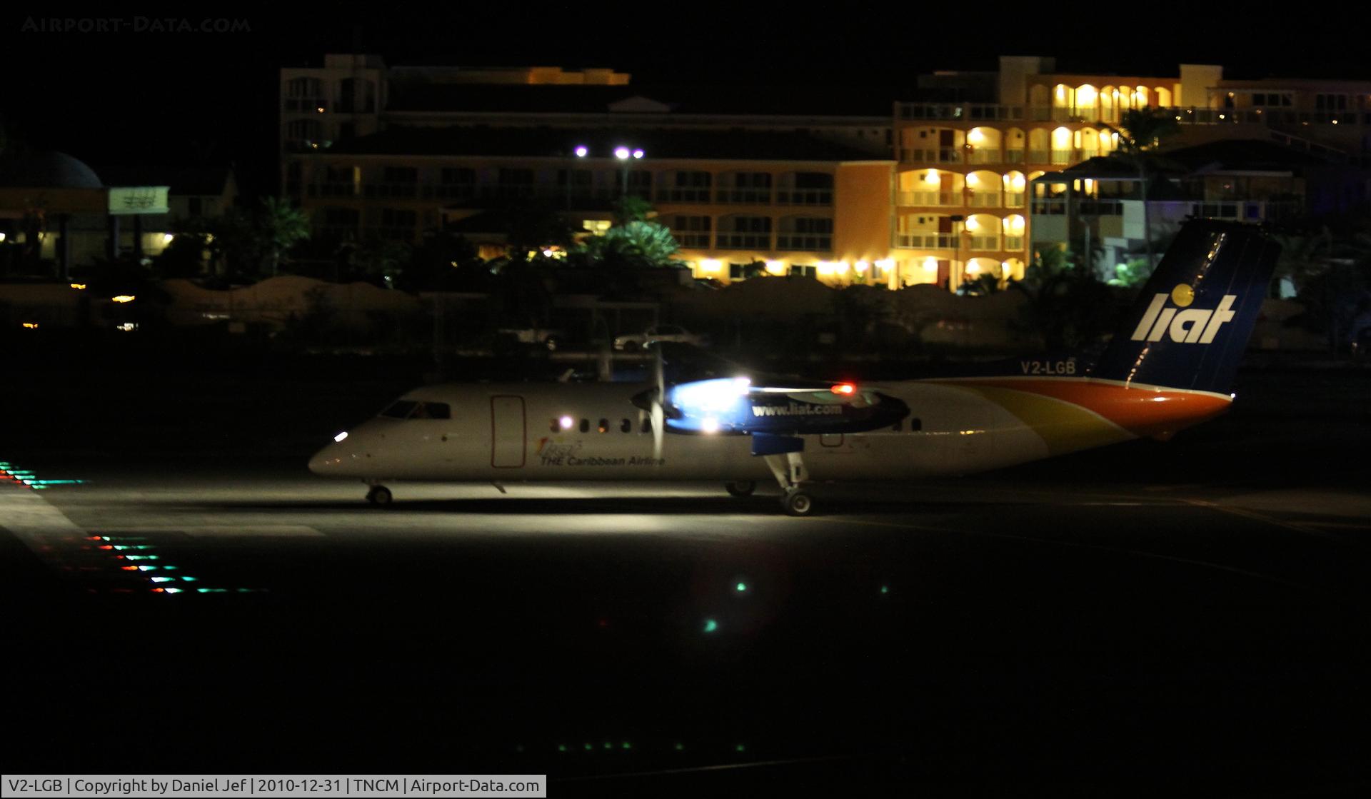 V2-LGB, 1991 De Havilland Canada DHC-8-311 Dash 8 C/N 266, Liat V2-LGB at the lines at TNCM for take off.