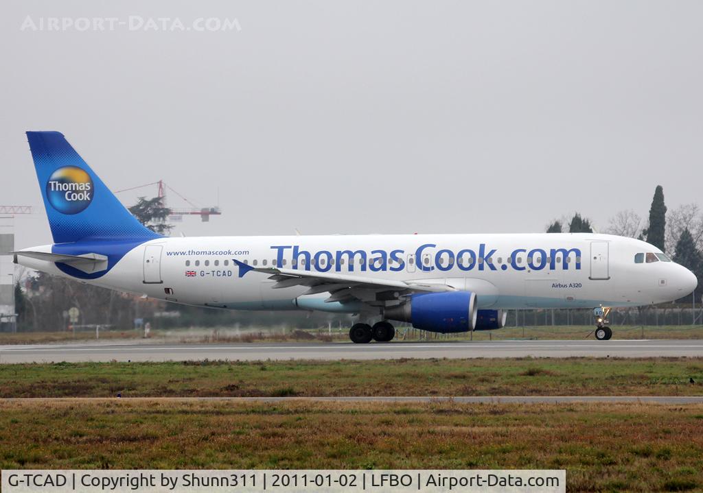 G-TCAD, 2003 Airbus A320-214 C/N 2114, Ready for departure rwy 32R