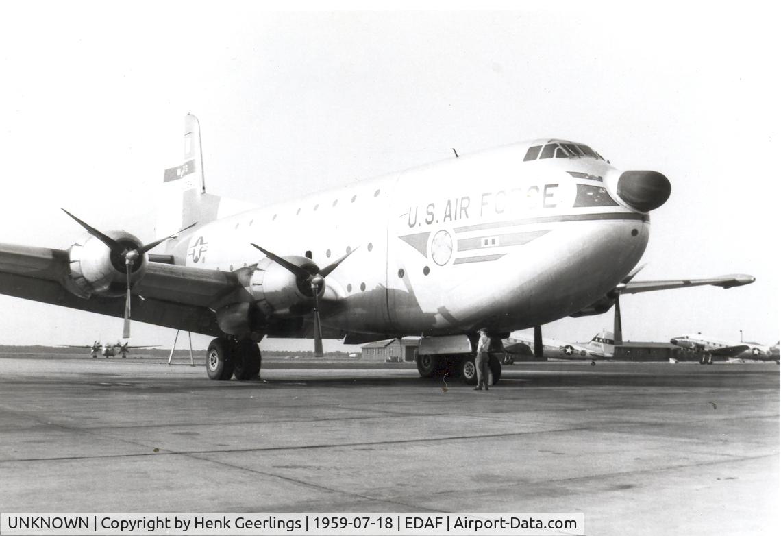 UNKNOWN, Miscellaneous Various C/N unknown, USAF , Douglas Globemaster  C-124 at Rhein Main AFB - Germany , 18 Jul 1959
