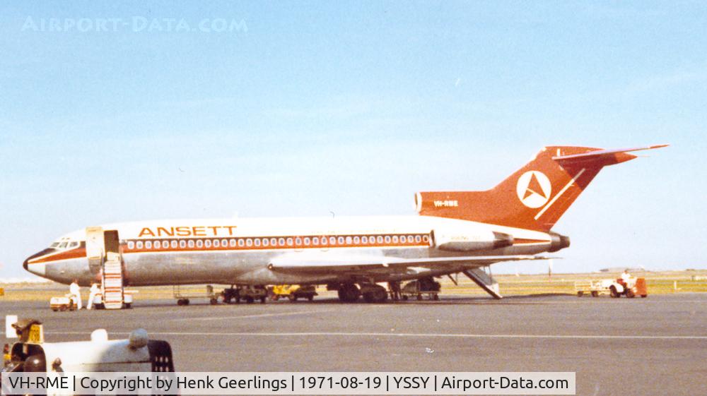 VH-RME, 1964 Boeing 727-077 C/N 18743, Ansett  B727 at SYD , Aug 1971