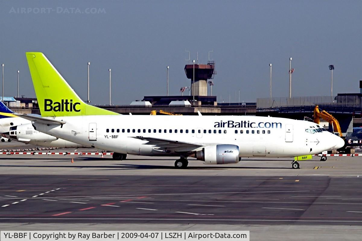 YL-BBF, 1990 Boeing 737-548 C/N 24878, Boeing 737-548 [24878] (Air Baltic) Zurich~HB 07/04/2009.