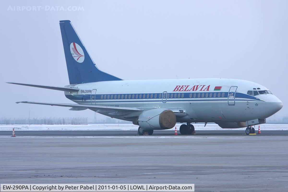 EW-290PA, 1996 Boeing 737-5Q8 C/N 27629, parked in LNZ