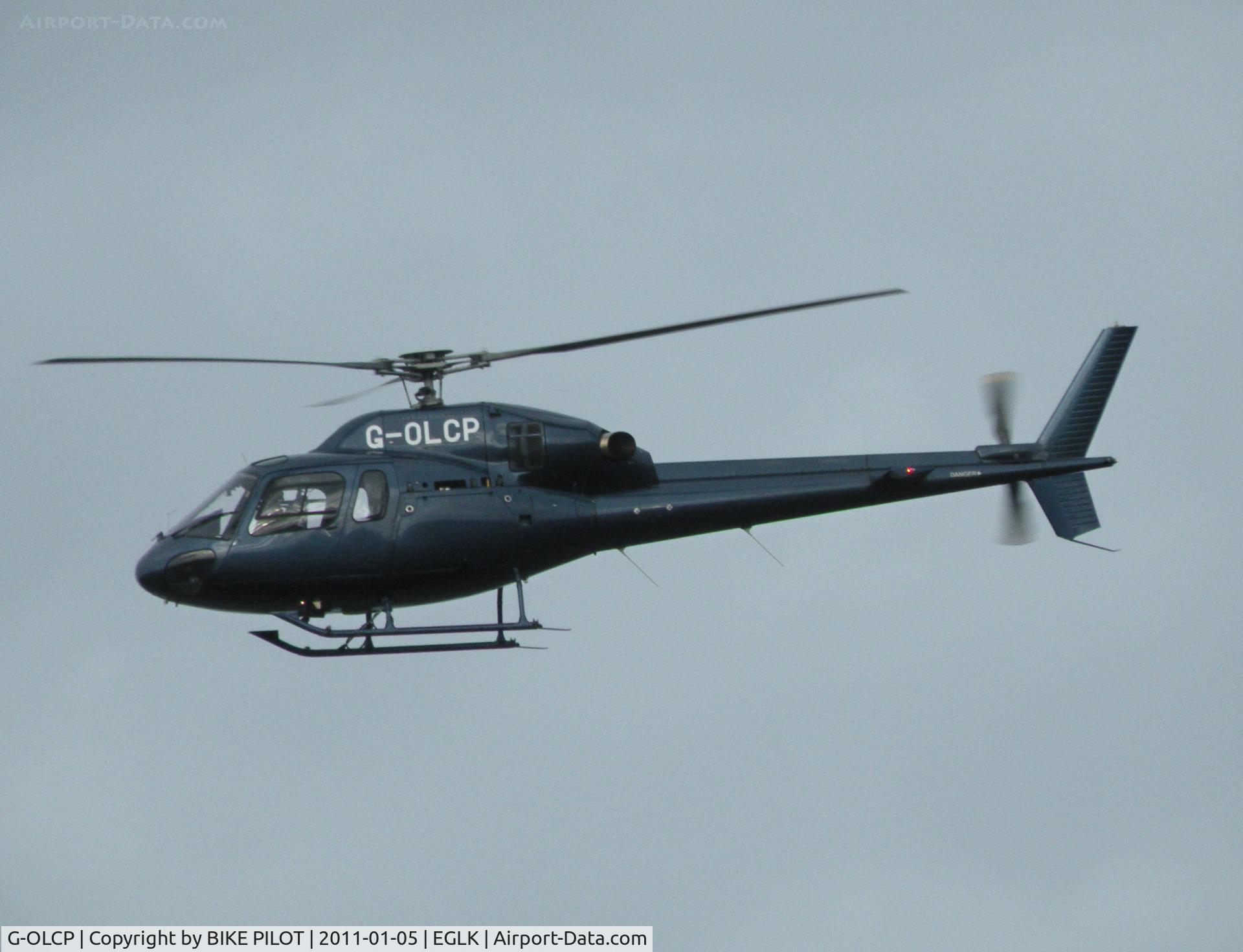 G-OLCP, 1994 Eurocopter AS-355N Ecureuil 2 C/N 5580, Charlie Papa heading to the Premiair componud
