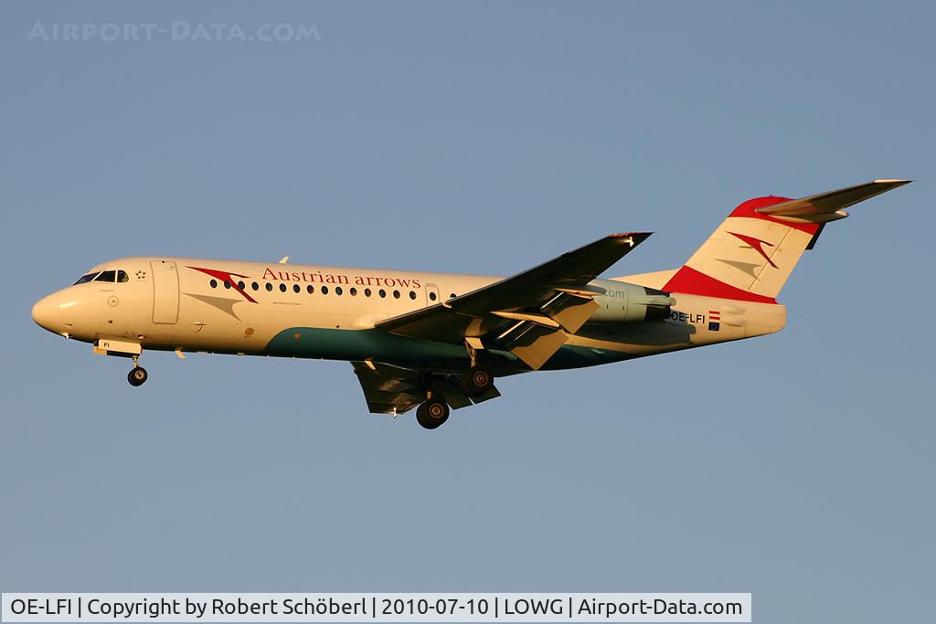 OE-LFI, 1995 Fokker 70 (F-28-0070) C/N 11529, OE-LFI @ LOWG