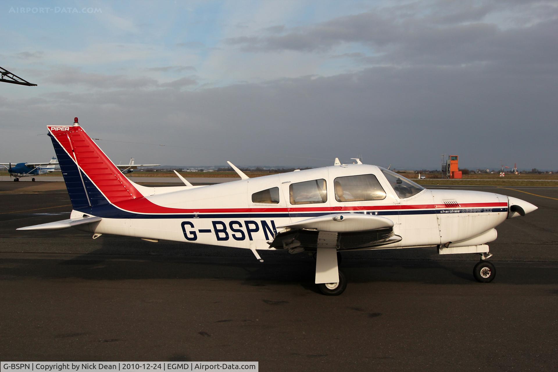 G-BSPN, 1977 Piper PA-28R-201T Cherokee Arrow III C/N 28R-7703171, EGMD