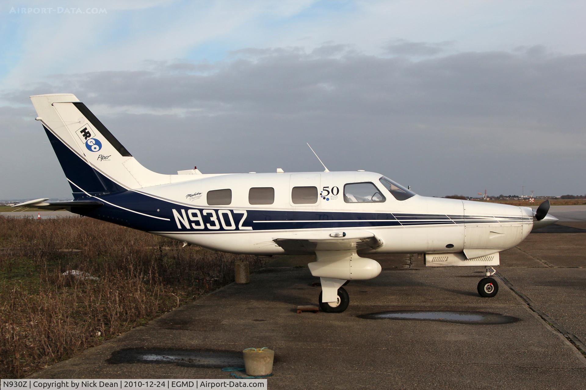 N930Z, 1995 Piper PA-46-350P Malibu Mirage C/N 4622188, EGMD