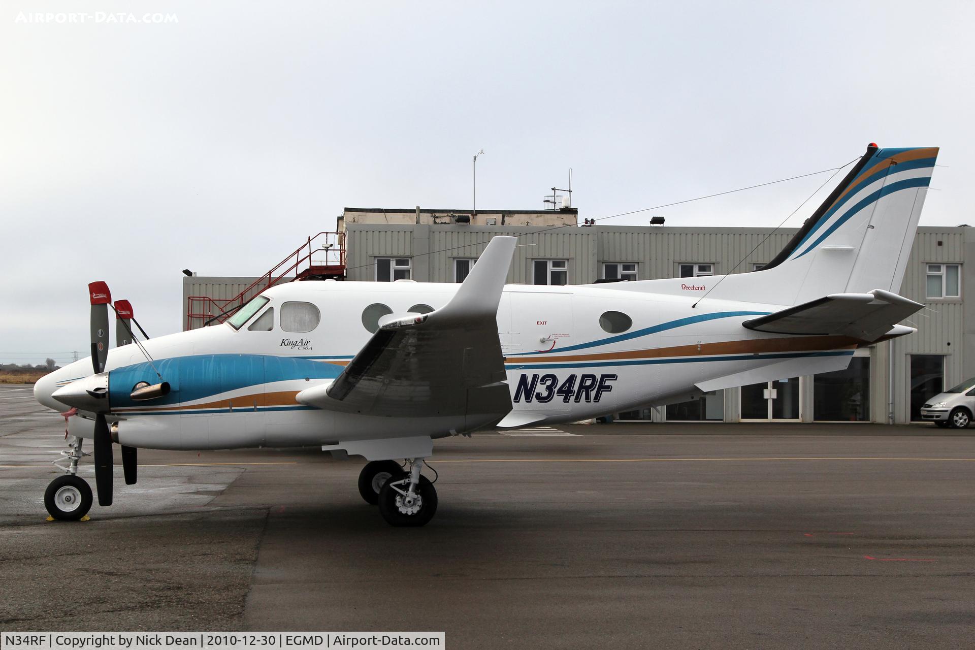 N34RF, 1994 Beech C90B King Air C/N LJ-1371, EGMD Sub standard cloudy shot but this has our winglets installed and a beautiful job done by MCA Aviation at Shoreham.