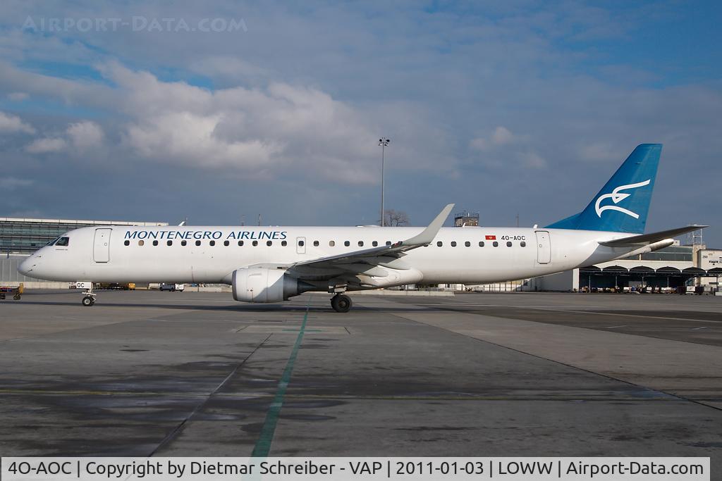 4O-AOC, 2010 Embraer 195LR (ERJ-190-200LR) C/N 19000358, Montenegro Airlines Embraer 190