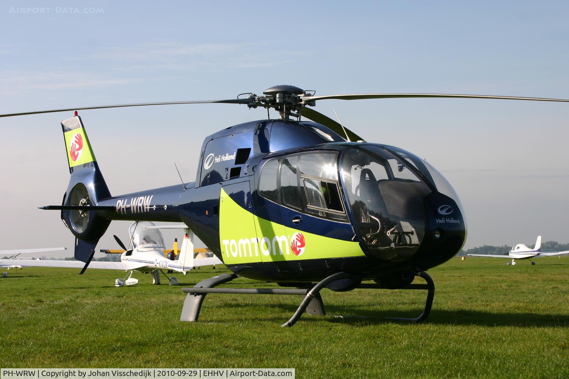PH-WRW, 2001 Eurocopter EC-120B Colibri C/N 1277, Especially stickered for a TomTom GPS-system ‘sales event’ the following day.