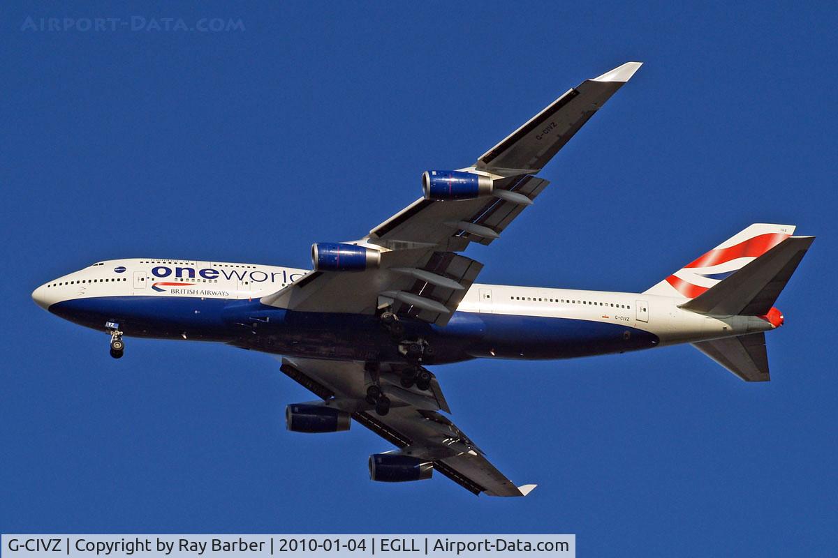 G-CIVZ, 1998 Boeing 747-436 C/N 28854, Boeing 747-436 [28854] (British Airways) Home~G 04/01/2010 wearing 