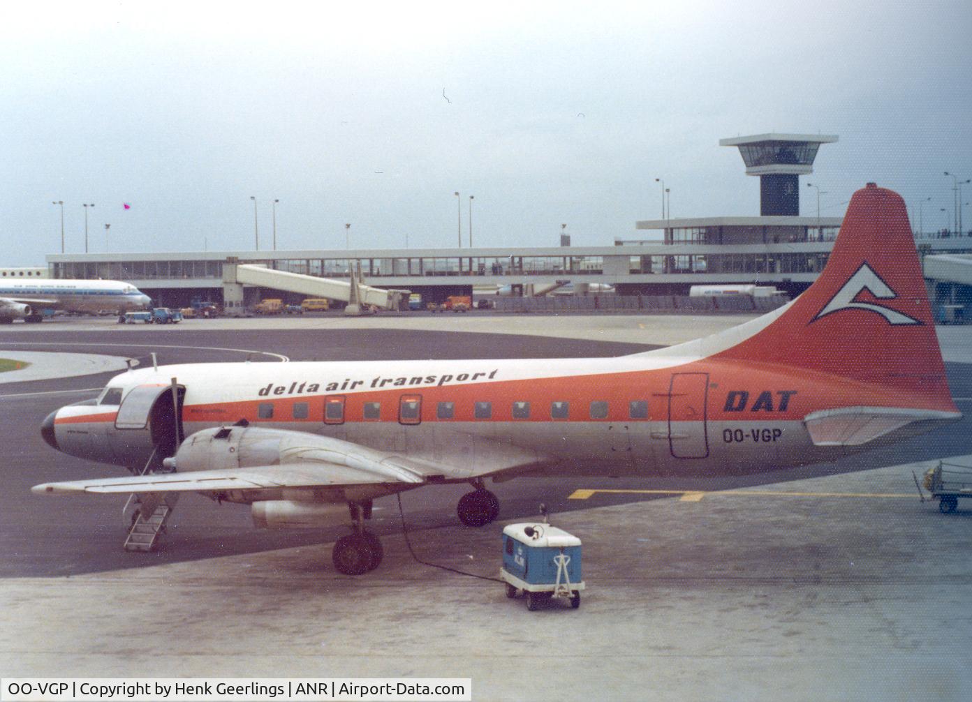OO-VGP, 1957 Convair 440 Metropolitan C/N 468, Delta Air Transport - DAT , Antwerp , Summer 1973