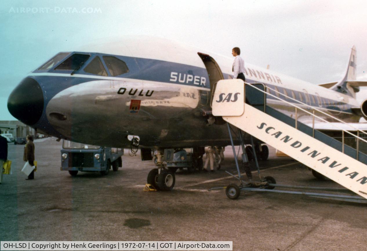 OH-LSD, 1964 Sud Aviation SE-210 Caravelle 10B3 Super B C/N 187, Caravelle at Gothenburg , Jul '72