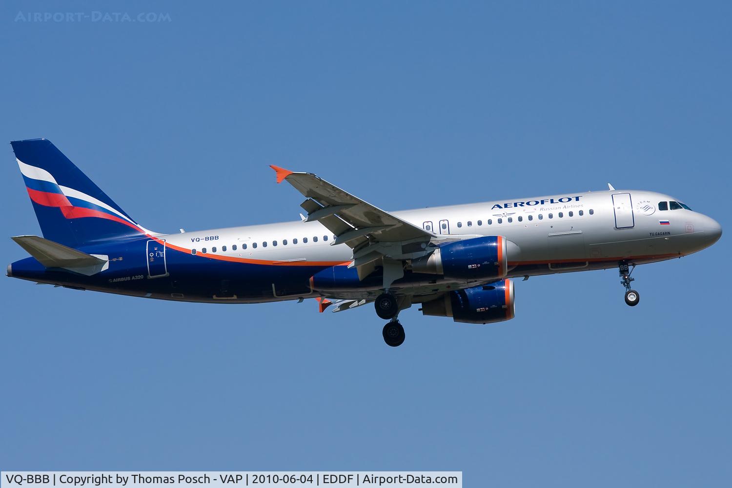 VQ-BBB, 2009 Airbus A320-214 C/N 3823, Aeroflot - Russian International Airlines