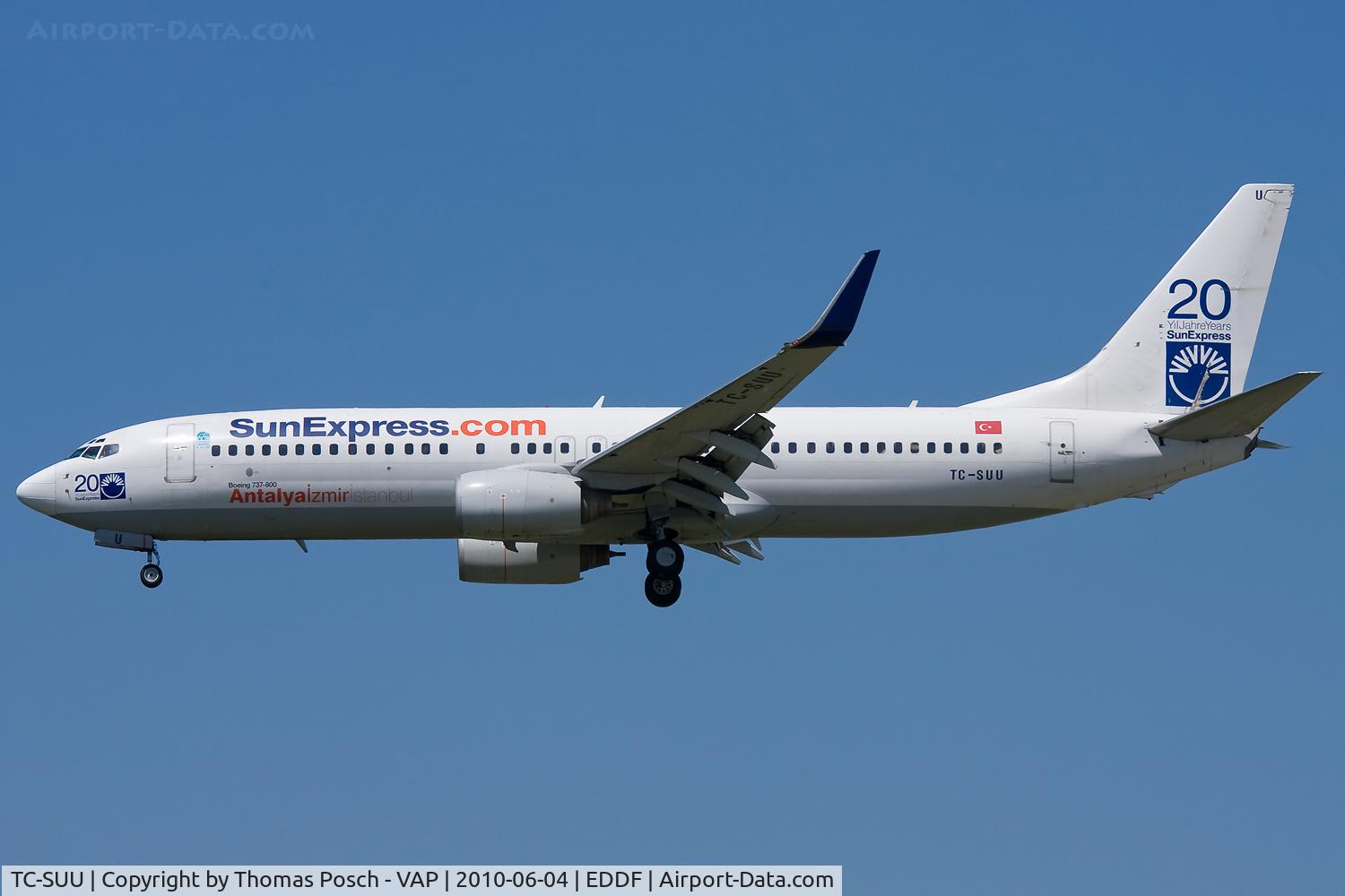 TC-SUU, 2001 Boeing 737-86Q C/N 30274, Sun Express