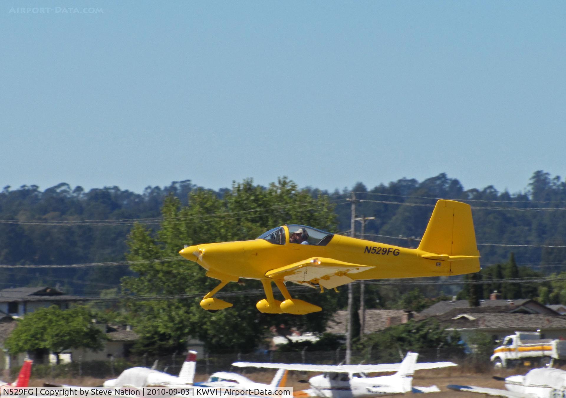 N529FG, Vans RV-9A C/N 91123, Galloway VANS RV-9A from Bay area landing to attend 2010 Watsonville Fly-In