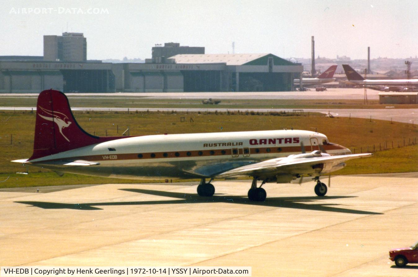 VH-EDB, 1944 Douglas C-54A Skymaster C/N 7458, Qantas C-54A / DC-4 , SYD , Oct '72