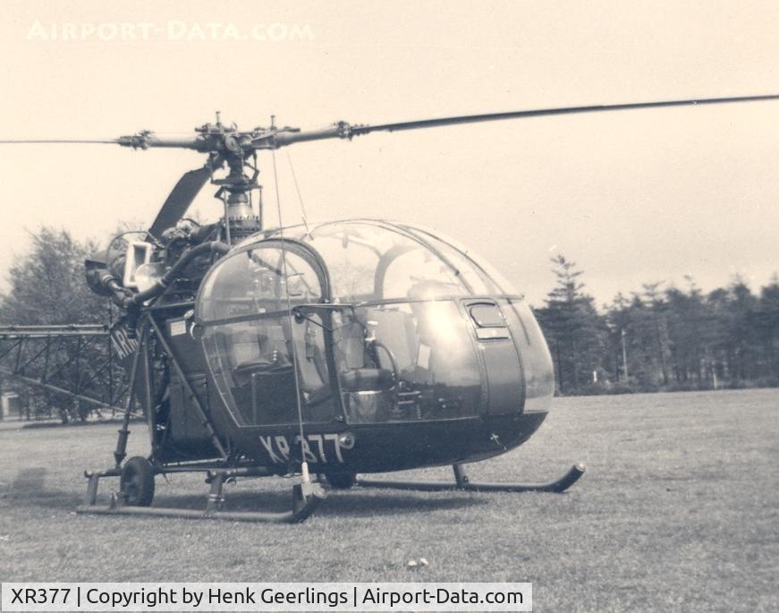 XR377, 1961 Sud Aviation Alouette AH.2 C/N 1567, Royal Army Air Corps.  Rheindahlen - NATO HQ , Summer 1962