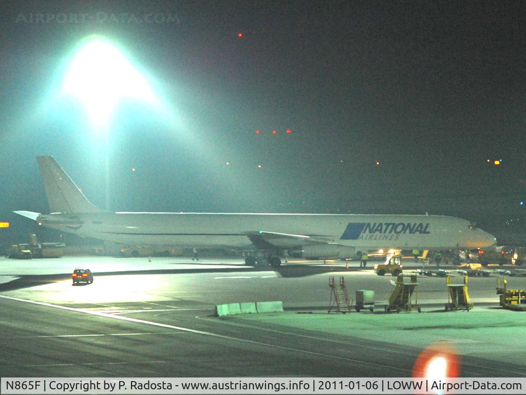N865F, 1969 Douglas DC-8-63F C/N 46088, Very rare visitor at VIE - that plane flew for Austrian Airlines in 1974