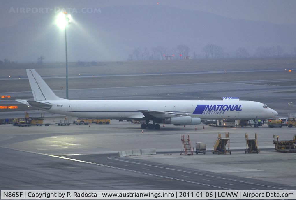 N865F, 1969 Douglas DC-8-63F C/N 46088, Very rare visitor at VIE - that plane flew for Austrian Airlines in 1974