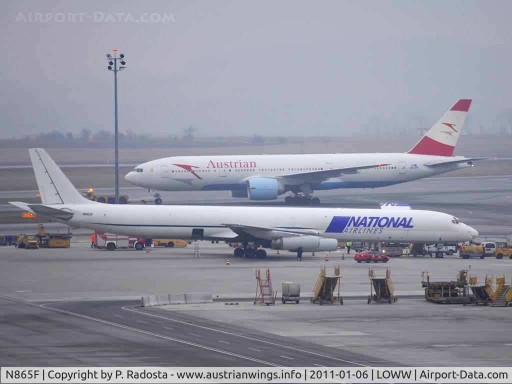 N865F, 1969 Douglas DC-8-63F C/N 46088, Very rare visitor at VIE - that plane flew for Austrian Airlines in 1974