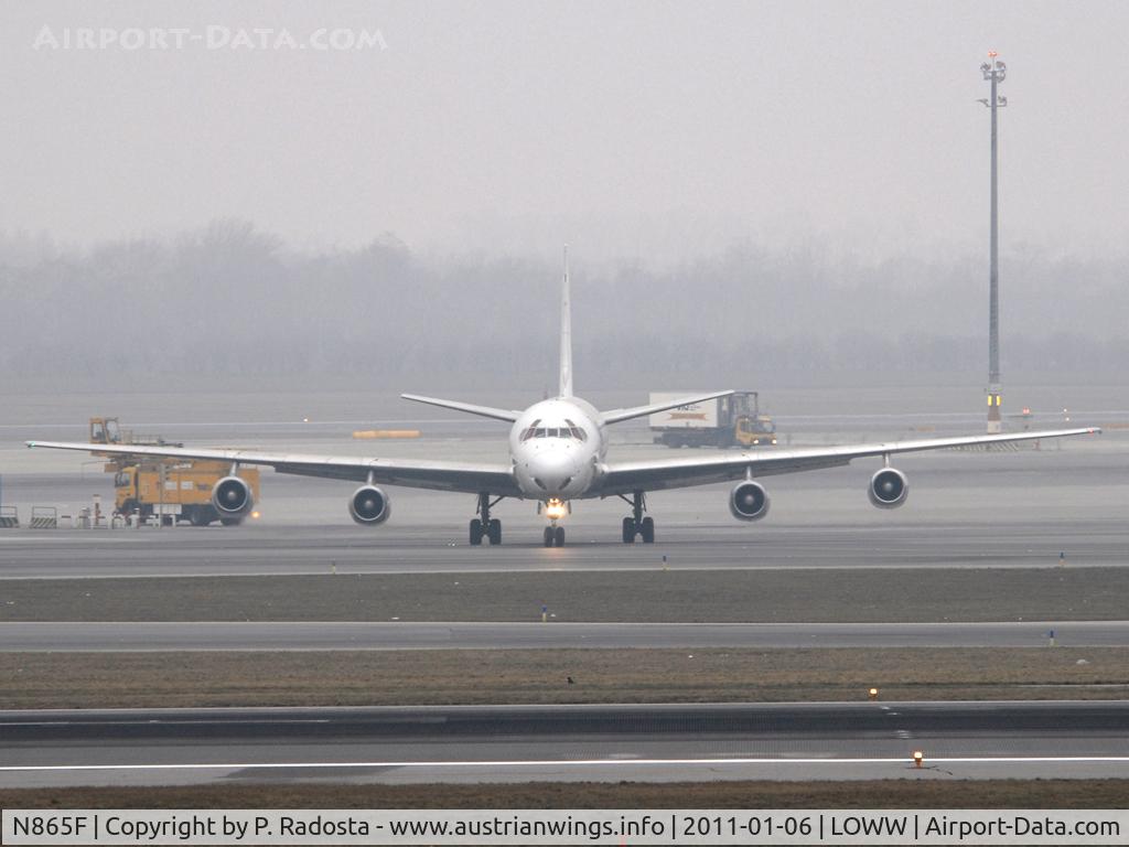 N865F, 1969 Douglas DC-8-63F C/N 46088, Very rare visitor at VIE - that plane flew for Austrian Airlines in 1974