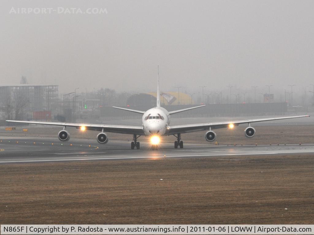 N865F, 1969 Douglas DC-8-63F C/N 46088, Very rare visitor at VIE - that plane flew for Austrian Airlines in 1974