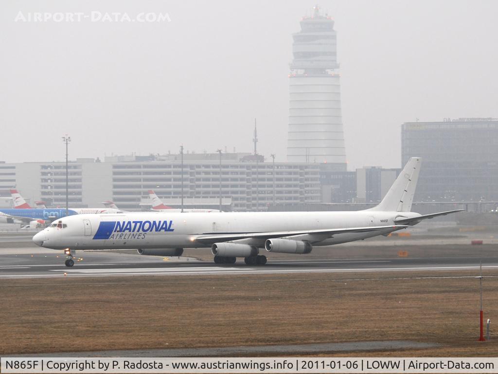 N865F, 1969 Douglas DC-8-63F C/N 46088, Very rare visitor at VIE - that plane flew for Austrian Airlines in 1974