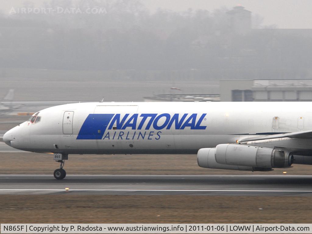 N865F, 1969 Douglas DC-8-63F C/N 46088, Very rare visitor at VIE - that plane flew for Austrian Airlines in 1974