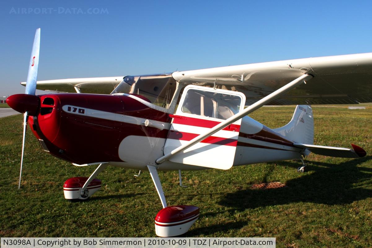 N3098A, 1953 Cessna 170B C/N 25742, EAA breakfast fly-in at Toledo, Ohio