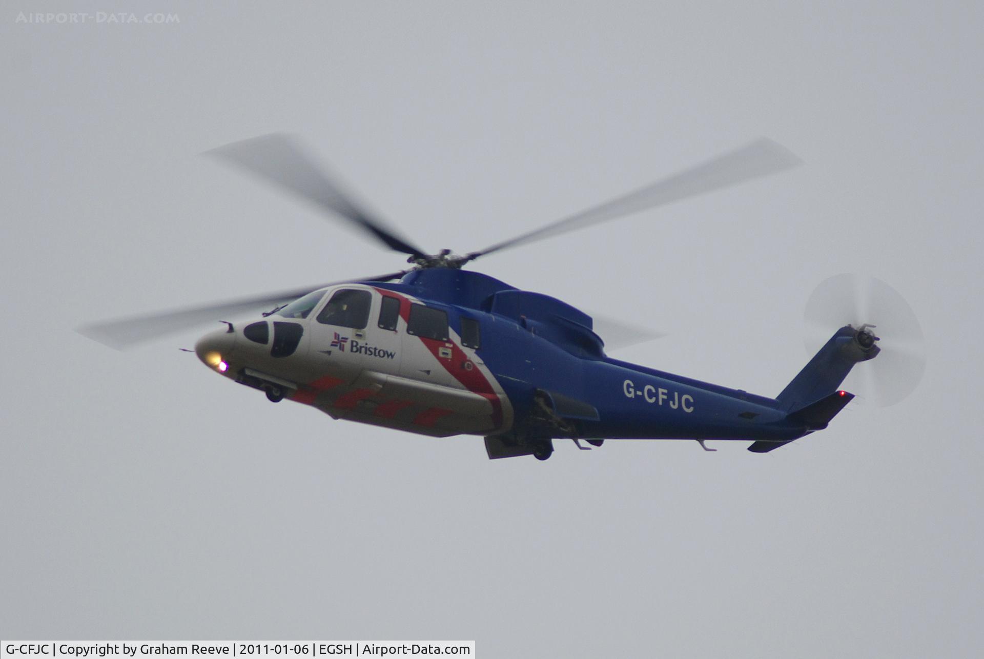 G-CFJC, 2008 Sikorsky S-76C C/N 760708, Pictured late in the afternoon.