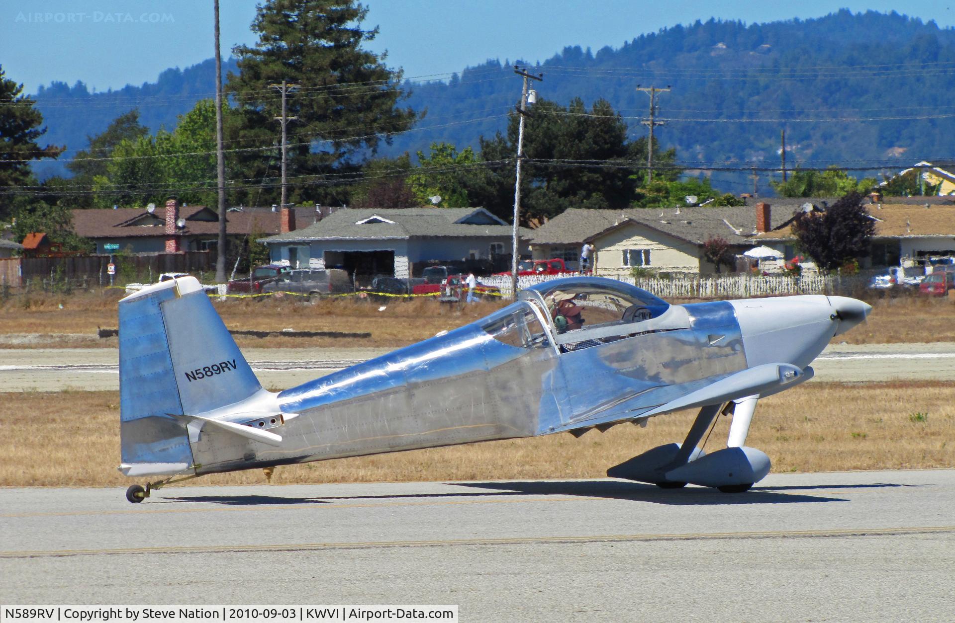 N589RV, Vans RV-9 C/N 90264, San Joaquin Valley-based 2009 Mussen VANS RV-9 taxiing at 2010 Watsonville Fly-In
