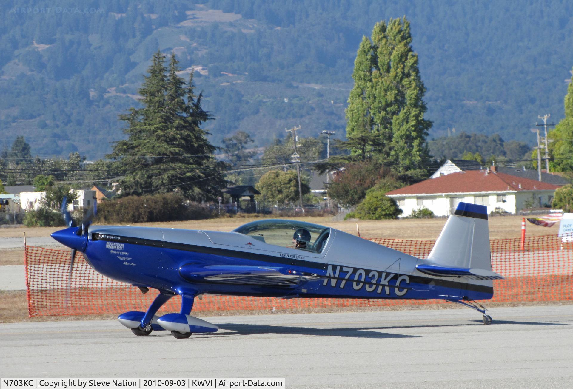 N703KC, 2007 Extra EA-300/L C/N 1275, 2007 Extra EA-300/L taxiing at 2010 Watsonville Fly-In