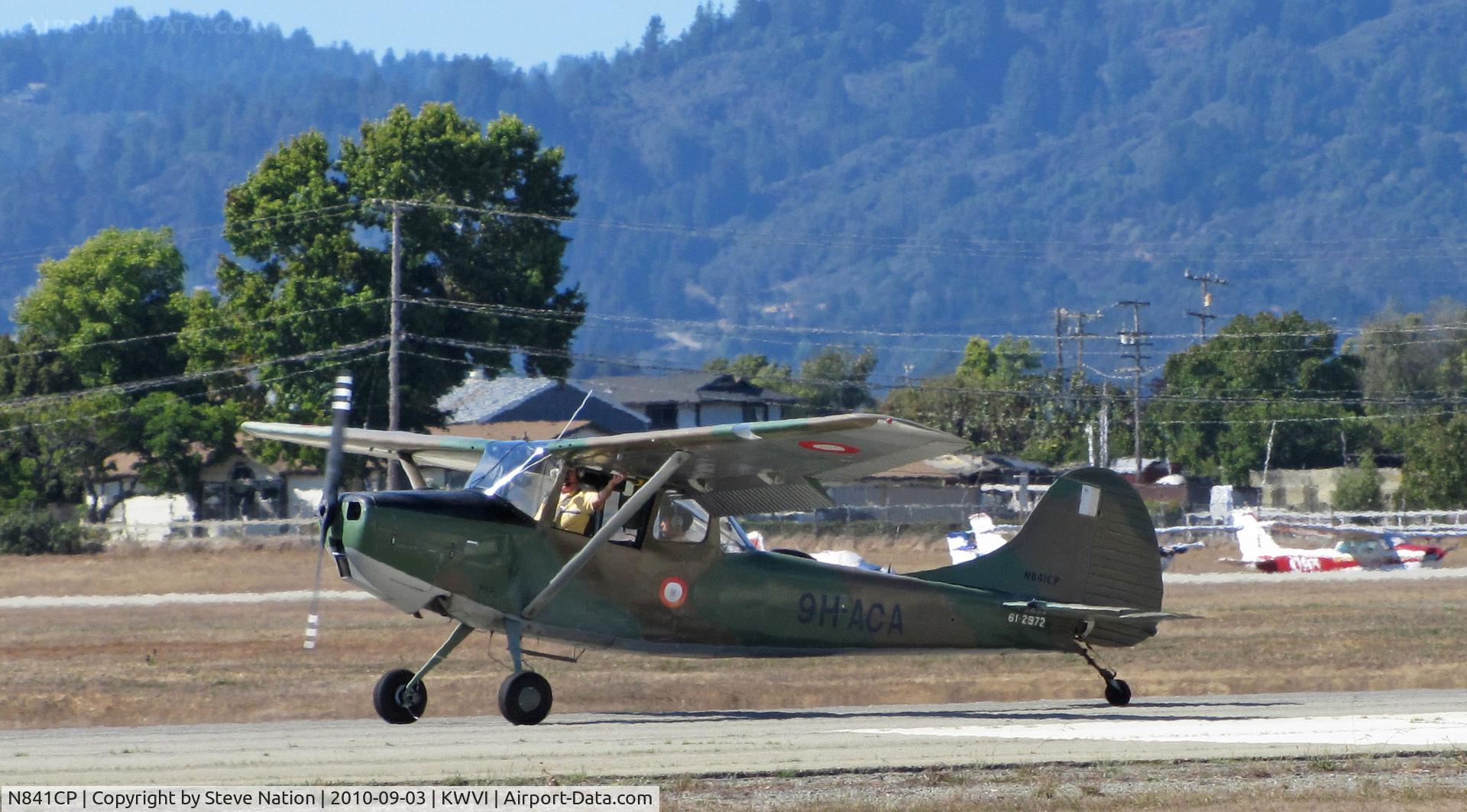 N841CP, 1961 Cessna O-1E Bird Dog C/N 305M-0018, Cessna L-19E ex Malta DF 61-2972 landing  at 2010 Watsonville Fly-In