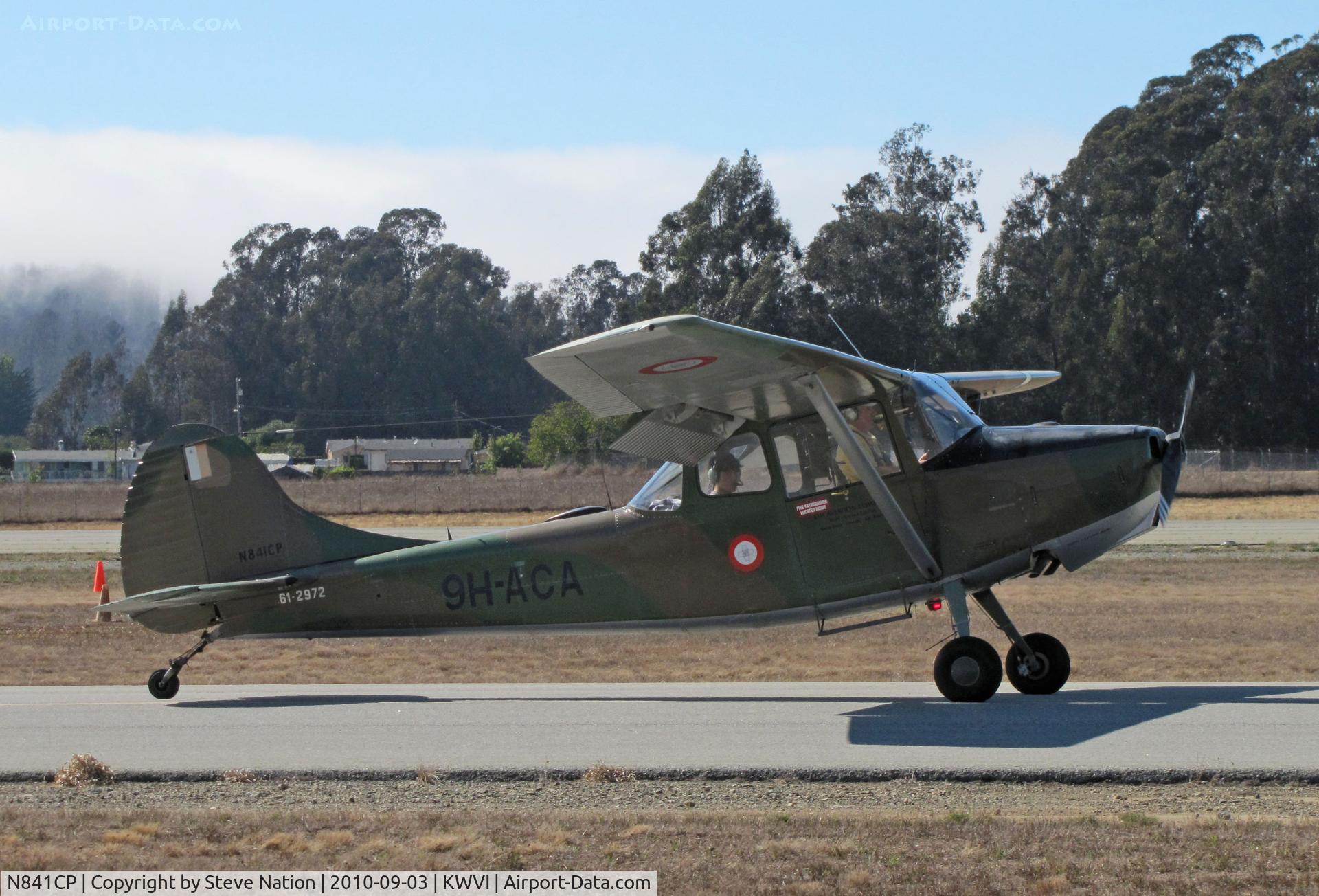 N841CP, 1961 Cessna O-1E Bird Dog C/N 305M-0018, Cessna L-19E ex Malta DF 61-2972 taxiing at 2010 Watsonville Fly-In