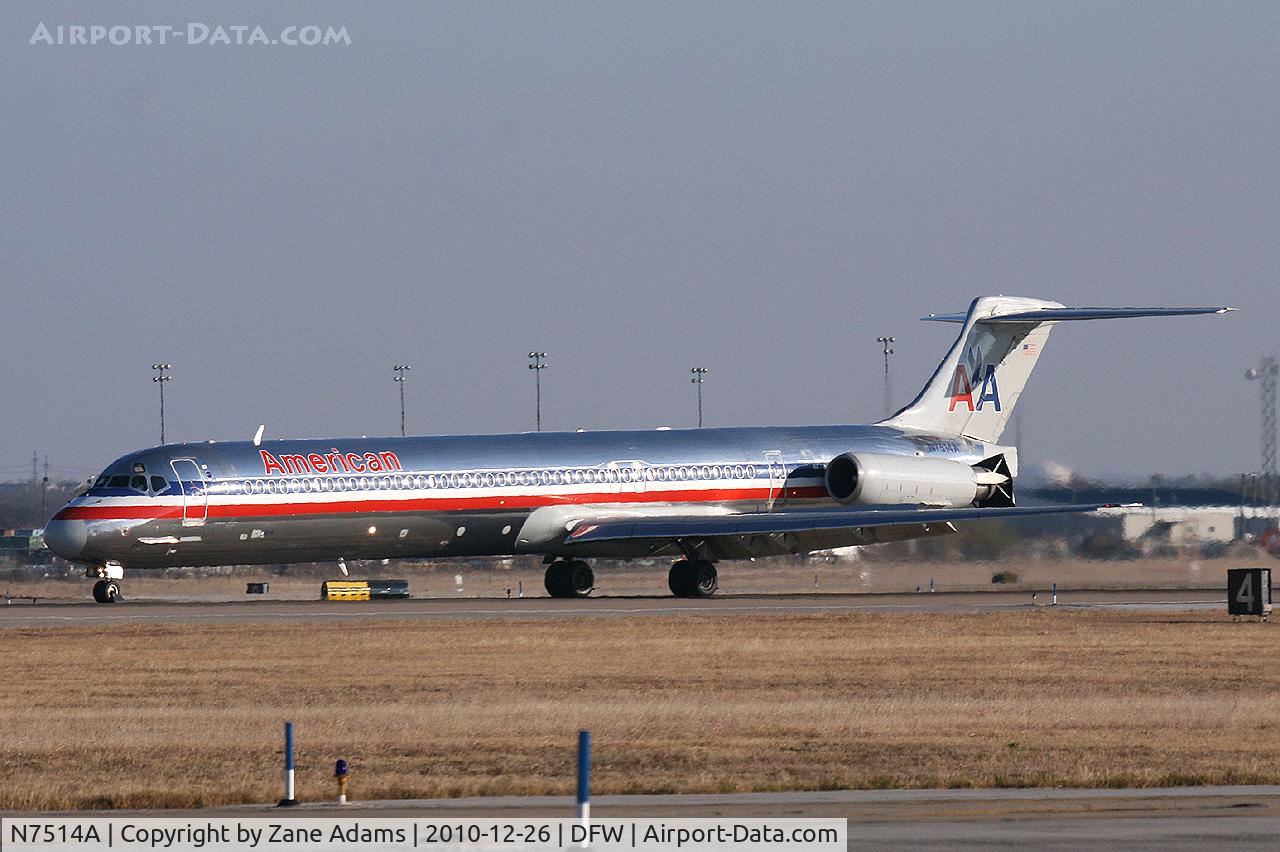 N7514A, 1990 McDonnell Douglas MD-82 (DC-9-82) C/N 49891, American Airlines at DFW Airport