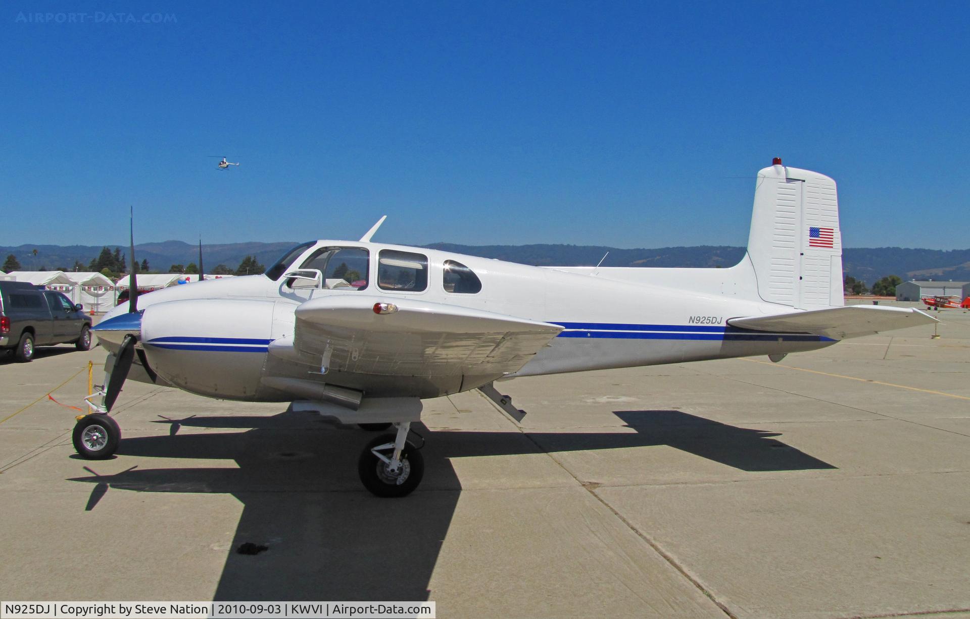 N925DJ, 1958 Beech D50A Twin Bonanza C/N DH-195, Avlite Aviation (Paso Robles, CA) 1958 Beech D50A on static display ramp at 2010 Watsonville Fly-In