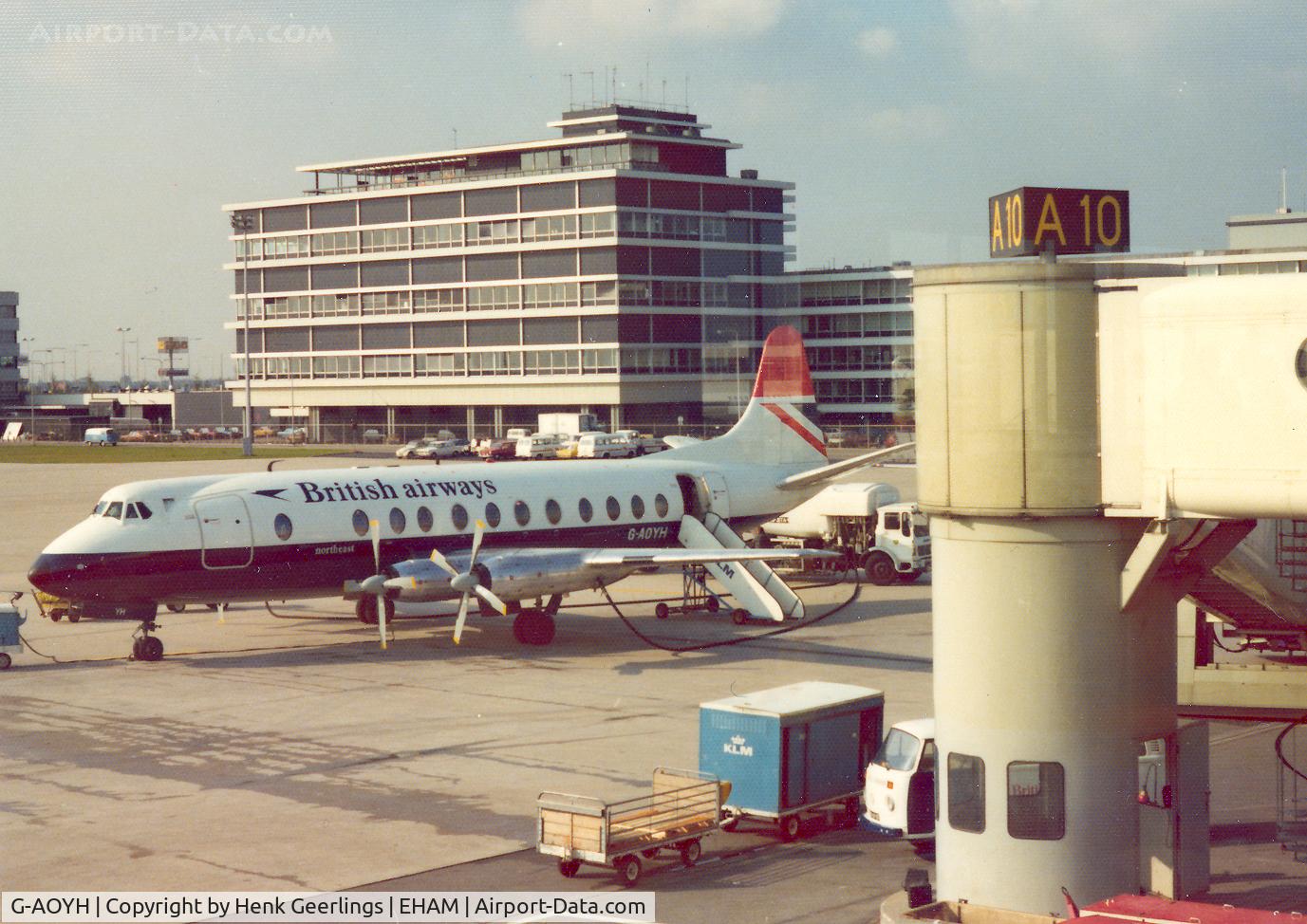 G-AOYH, 1957 Vickers Viscount 806 C/N 311, Schiphol , 1975