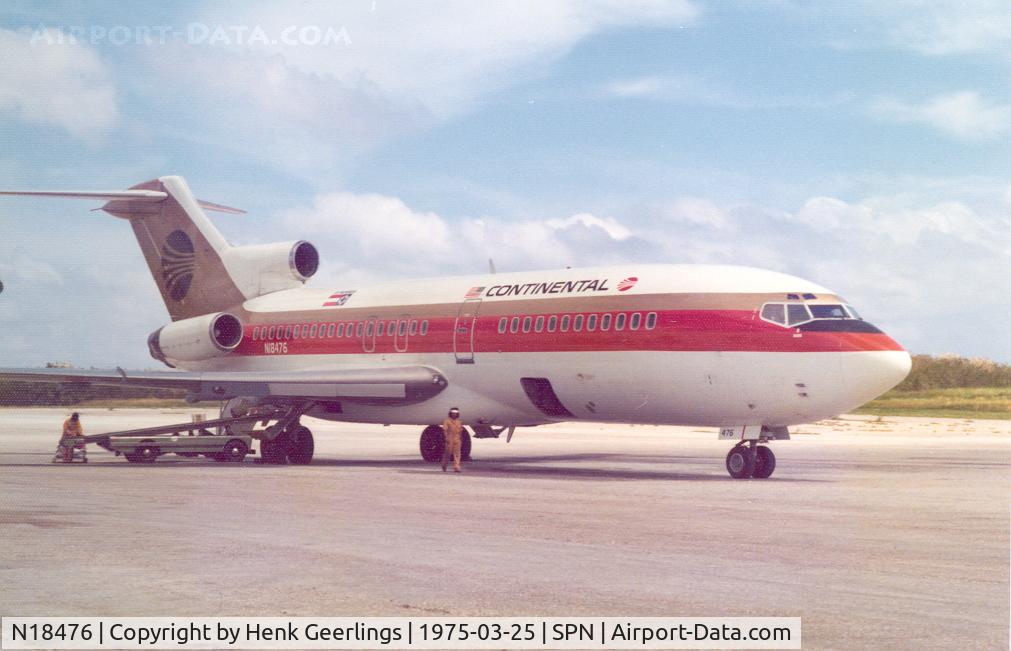 N18476, 1966 Boeing 727-92C C/N 19173, Saipan Airport.

Continental-Air Micronesia , 1975