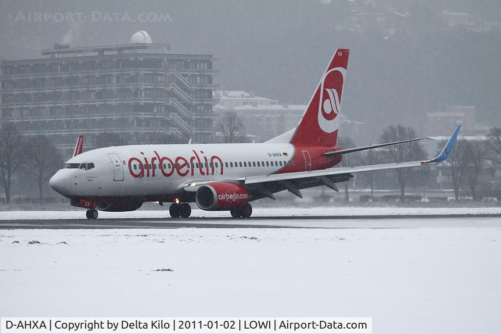 D-AHXA, 2007 Boeing 737-7K5 C/N 30714, BER [AB] Air Berlin	
with blue Hapagfly winglet!