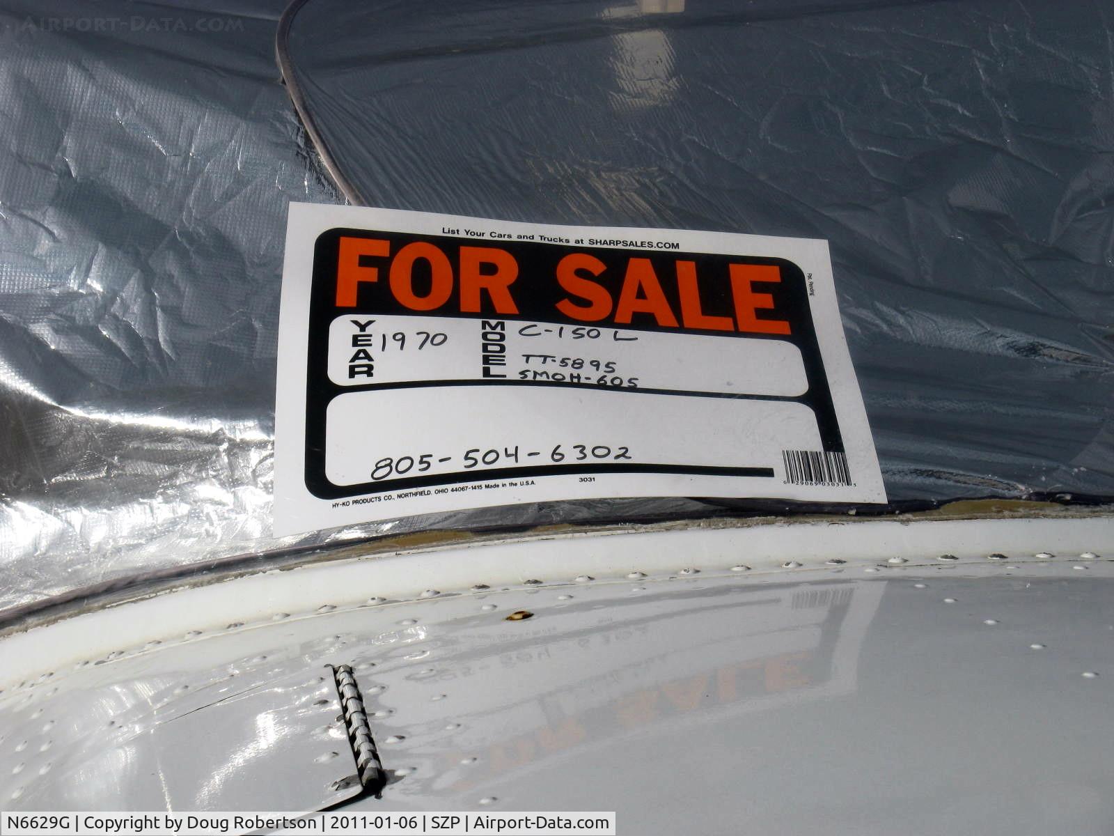N6629G, 1970 Cessna 150L C/N 15072129, 1970 Cessna 150L, Continental O-200 100 Hp, FOR SALE