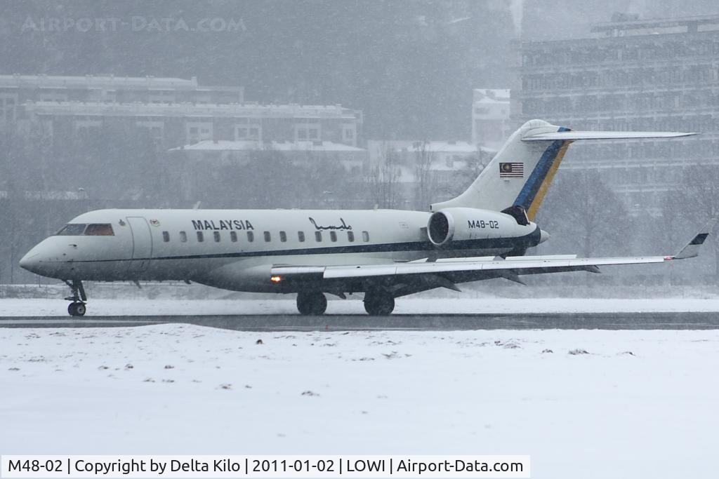 M48-02, 2001 Bombardier BD-700-1A10 Global Express C/N 9096, RMF - Royal Malaysian Air Force
Bombardier 	BD-700-1A10 Global Express		c/n9096