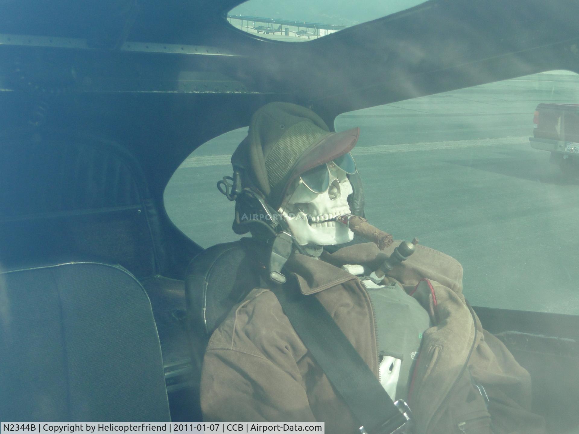 N2344B, 1948 Globe GC-1B Swift C/N 3644, Co-pilot appears to have been waiting a long time to fly