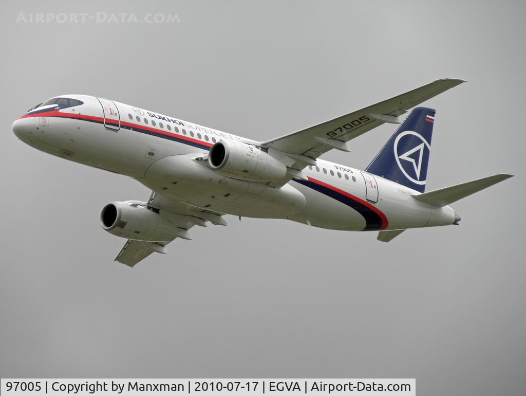 97005, 2010 Sukhoi Superjet 100-95 C/N 95005, On the Saturdays single Flypast.